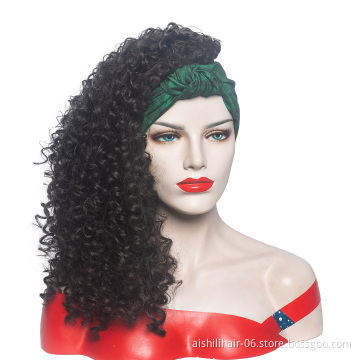 Aishili factory wholesale wig grip headband Afro curly hair headband wigs for black women